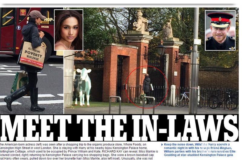 Książę Harry spotyka się z Meghan Markle w Pałacu Kensington fot. screen z dailymail.co.uk