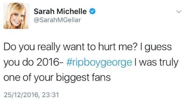 Sarah Michelle Gellar pomyliła George’a Michaela z Boy Georgem – fot. Twitter