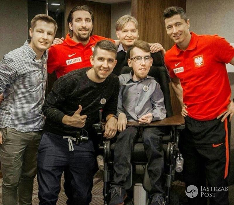 Rafał Mroczek na spotkaniu z Robertem Lewandowskim