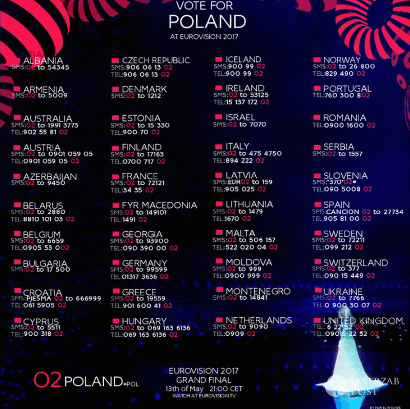 Jak Głosować Na Eurowizji Z Polski Eurowizja 2017: Jak głosować na Polskę? Numery SMS z zagranicy!