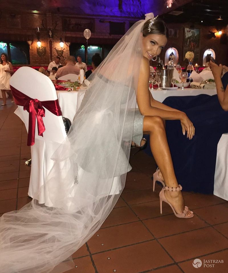 Monika Pietrasińska w ślubnym welonie
