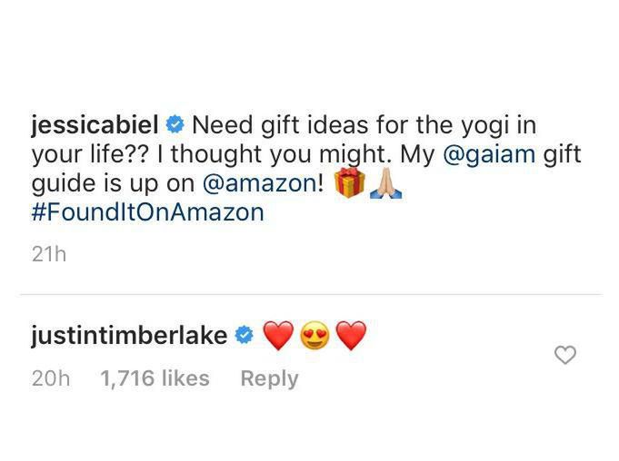 Justin Timberlake skomentował post Jessiki Biel