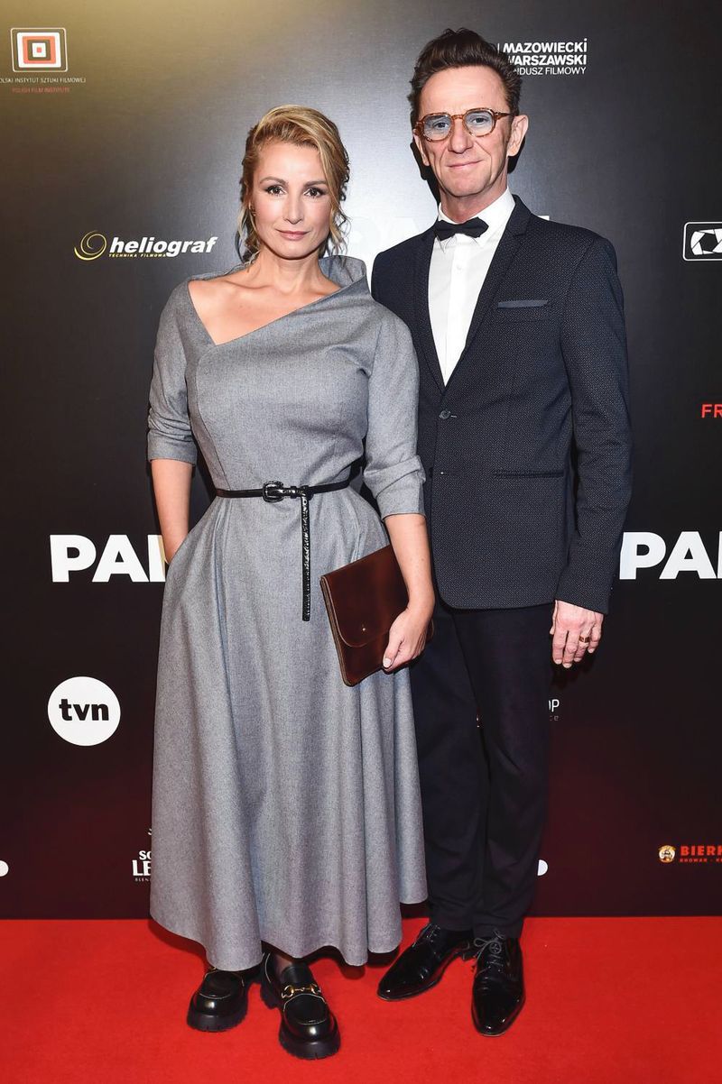 Joanna Brodzik i Paweł Wilczak na premierze filmu Pan T.