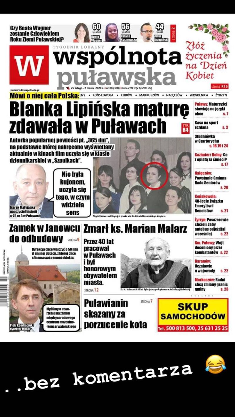 Blanka Lipińska – jak wyglądała w liceum?
