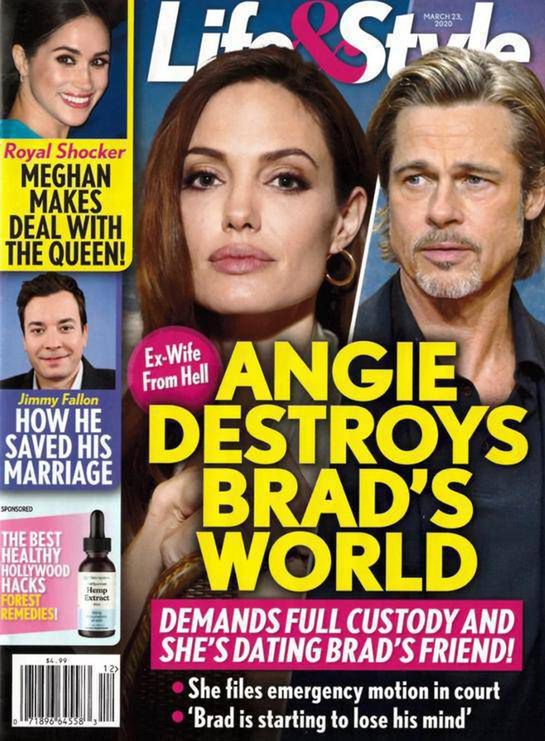 Angelina Jolie i Brad Pitt – Life&Style, marzec 2020