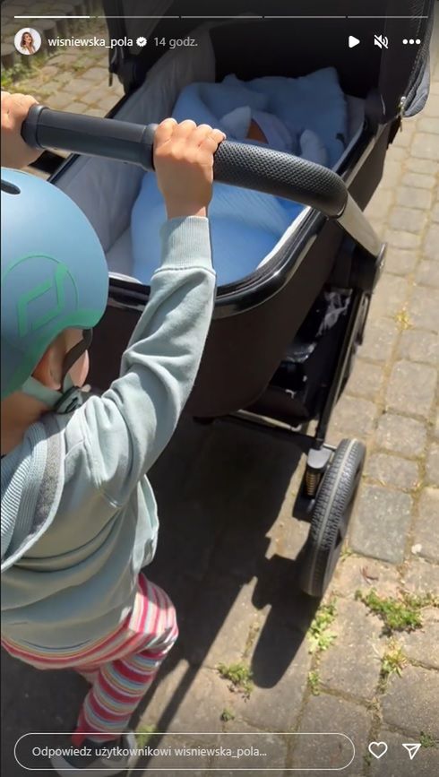 Pola Wiśniewska na pierwszym spacerze z Noelem