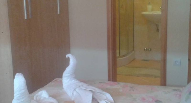 Pokoj s koupelnou s manželskou postelí - Pálma Apartmanház Harkány, foto 1