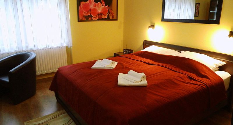 Deluxe Pokoj s koupelnou s manželskou postelí - Eszter Wellness Apartman Békéscsaba, foto 1