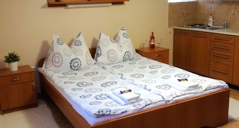 Apartman s koupelnou s manželskou postelí s 1 ložnicí v suterénu - Töreki Vendégház Balatonalmádi, foto 1