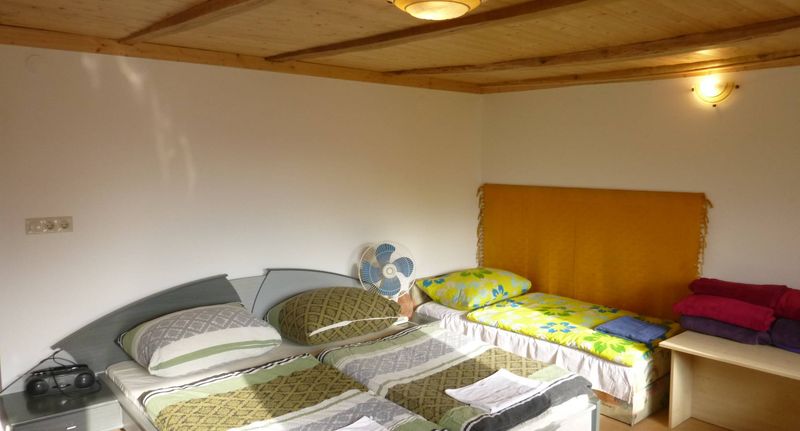Pokoj s koupelnou s klimatizací s manželskou postelí (s možností přistýlky) - Active Vendégház Keszthely, foto 1