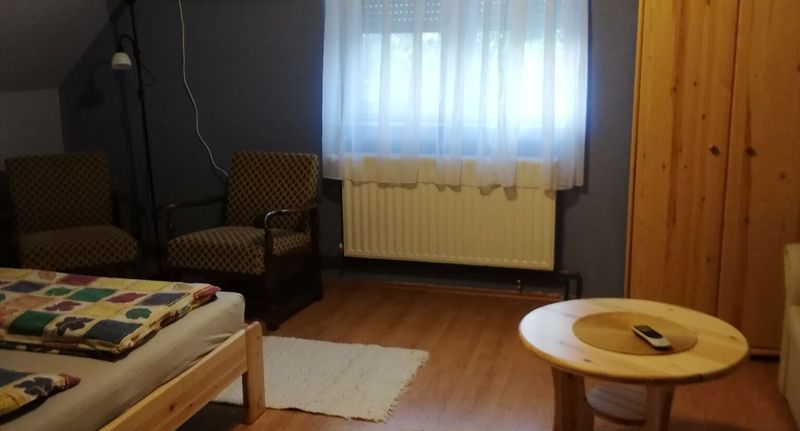 Pokoj s manželskou postelí s výhledem do zahrady na poschodí (s možností přistýlky) - Silye Vendégház Hortobágy, foto 1