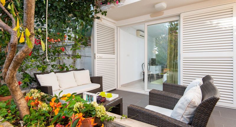 Apartman s klimatizací s terasou pro 4 os. se 2 ložnicemi A-265-a - Apartments By The Sea Orebić Pelješac - 265, foto 1