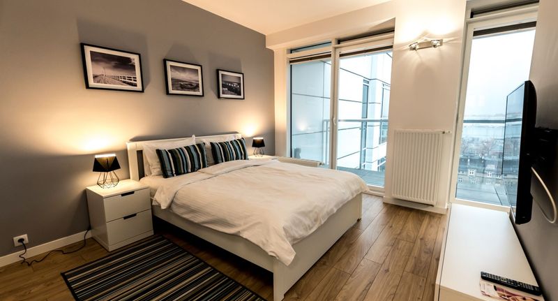 Apartman s manželskou postelí s 1 ložnicí s výhledem na město na poschodí - Poznań Apartments, foto 1