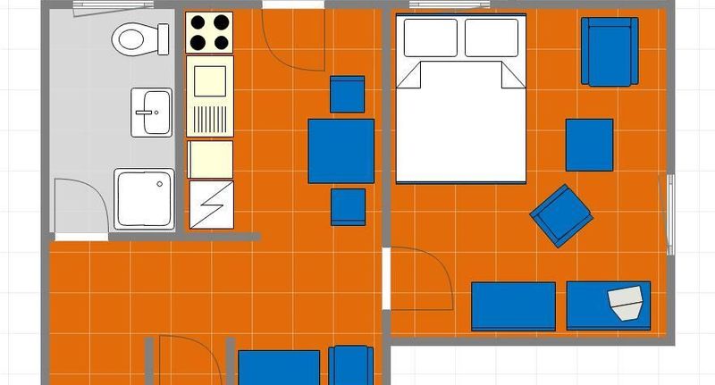Apartman se sprchou s vlastní kuchyňkou pro 3 os. - Apartmány Tisá 452, foto 1