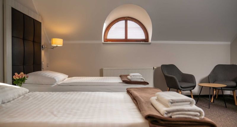 Deluxe Pokoj pro 2 os. v podkroví - Hotel Grunt Kosmonosy, foto 1
