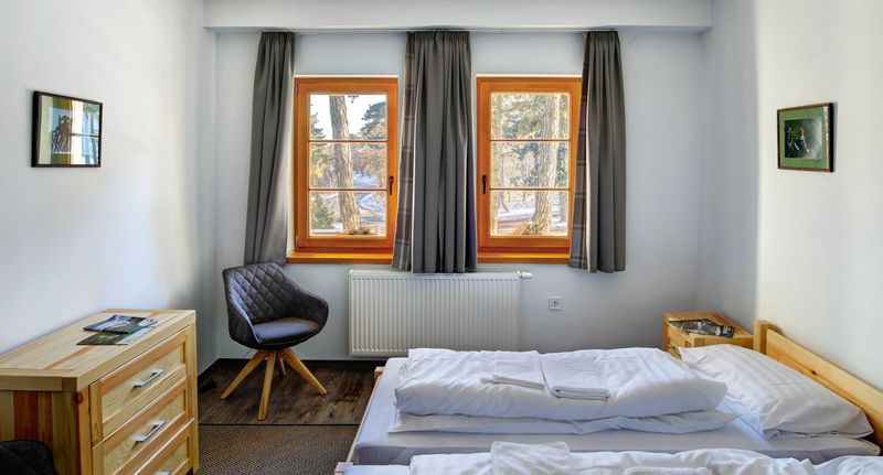 Pokoj pro 2 os. s výhledem na les na přízemí (s možností přistýlky) - Rotter Lajos Turistaház Budapest, foto 1