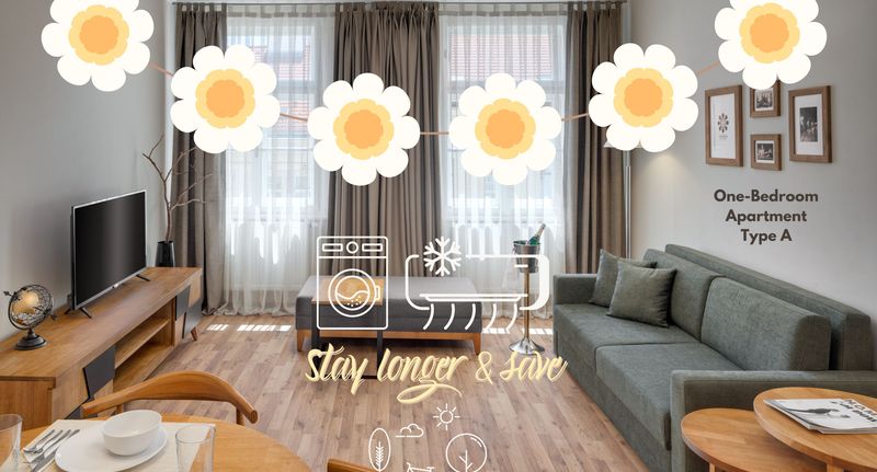 Deluxe Apartman se sprchou s manželskou postelí s 1 ložnicí (s možností přistýlky) - Louren Apartments Praha, foto 1