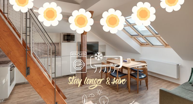 Deluxe Apartman se sprchou pro 6 os. se 2 ložnicemi (s možností přistýlky) - Louren Apartments Praha, foto 1