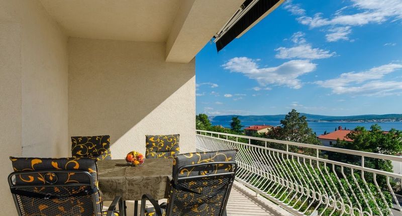 Apartman pro 4 os. se 2 ložnicemi s výhledem na moře na poschodí (s možností přistýlky) - Apartmani Danica Crikvenica, foto 1