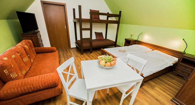 Depandance Apartman se sprchou pro 8 os. se 2 ložnicemi (s možností přistýlky) - Wellness penzion EVA + Apartmány Pod Čerťákem Dolní Moravice, foto 1