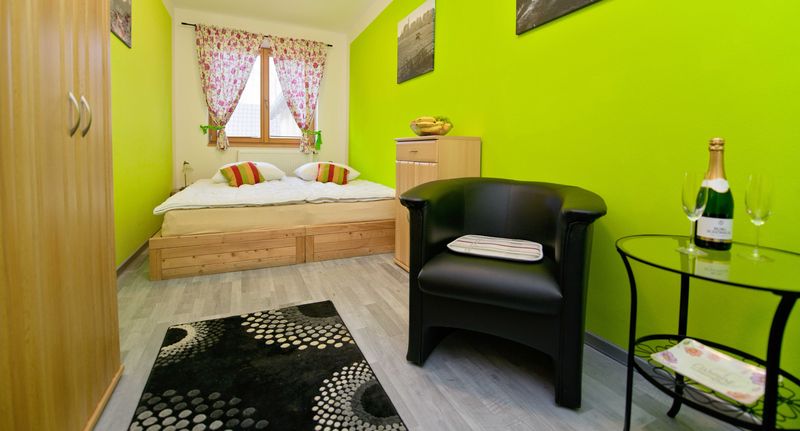 Standard Pokoj se sprchou s manželskou postelí - Wellness penzion EVA + Apartmány Pod Čerťákem Dolní Moravice, foto 1