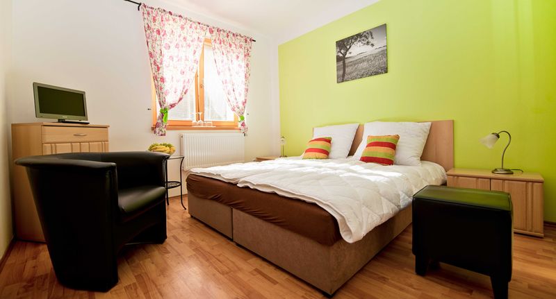Pokoj se sprchou pro 4 os. - Wellness penzion EVA + Apartmány Pod Čerťákem Dolní Moravice, foto 1