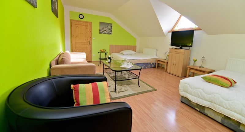 Pokoj pro 4 os. (s možností přistýlky) - Wellness penzion EVA + Apartmány Pod Čerťákem Dolní Moravice, foto 1