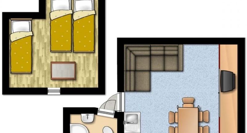 Apartman se sprchou s vlastní kuchyňkou s manželskou postelí s 1 ložnicí - Penzion Anna Vrchlabí, foto 1