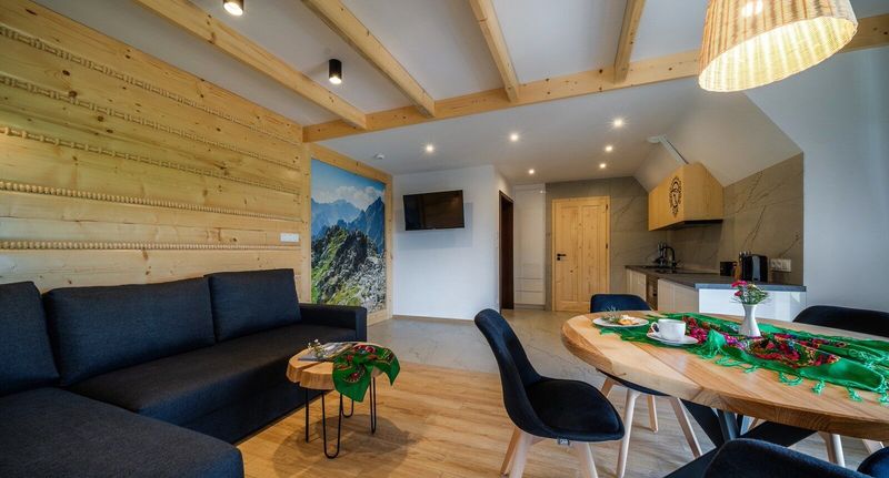 Apartman tV s plochou obrazovkou pro 5 os. se 2 ložnicemi s výhledem na hory (s možností přistýlky) - Apartament Aparthotel Rabiań-SKI Białka Tatrzańska, foto 1