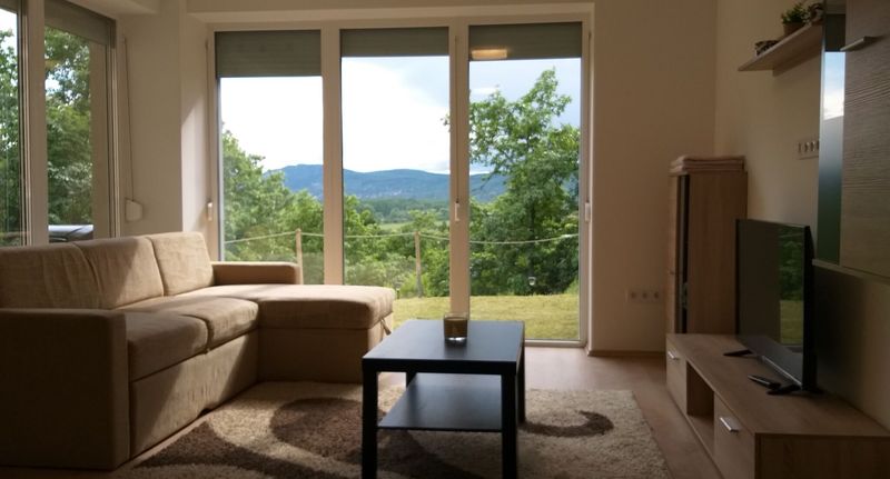 Apartman pro 5 os. se 3 ložnicemi s výhledem na les v přízemí - Tölgyerdő Apartman Verőce, foto 1