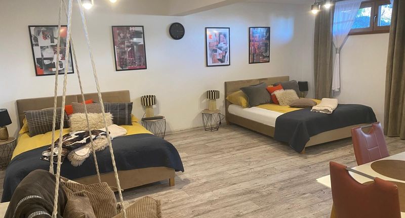 Deluxe Apartman s balkónem pro 5 os. s 1 ložnicí - Apartamenty Dwupoziomowe Dwa Widoki Jacuzzi & Sauna Ząb, foto 1