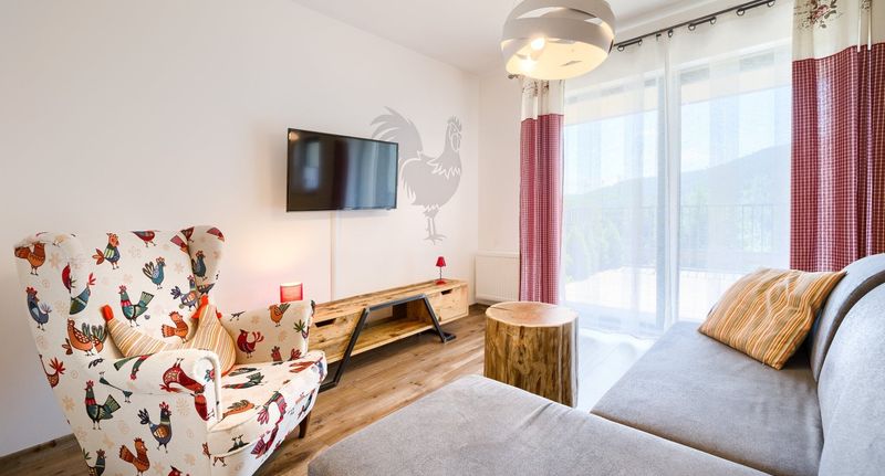 Apartman pro 4 os. se 2 ložnicemi s výhledem na hory na přízemí - Wellness Apartamenty Złoty Widok Szczyrk, foto 4