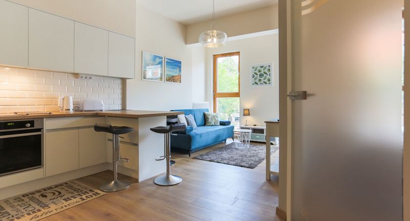 Apartman s balkónem pro 4 os. se 2 ložnicemi na poschodí - Apartamenty Świnoujście - Platan Tower, foto 8