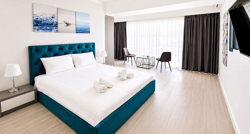 Superior Apartman pro 4 os. se 2 ložnicemi s částečným výhledem na moře - Maritimo ApartHotel Constanța, foto 41