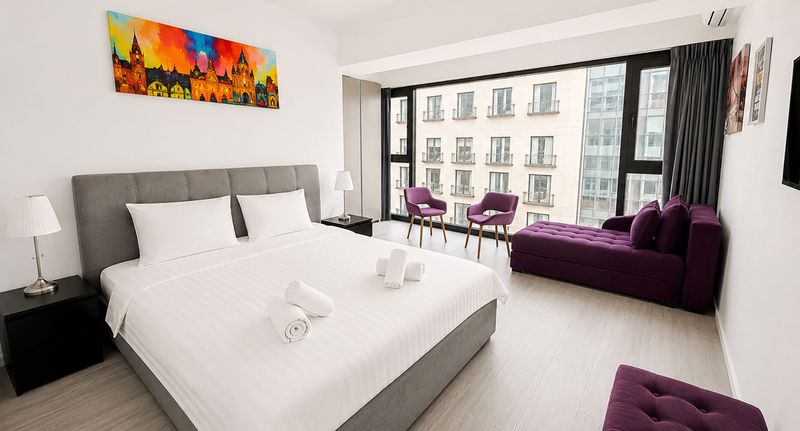 Superior Apartman pro 4 os. se 2 ložnicemi s částečným výhledem na moře - Maritimo ApartHotel Constanța, foto 52