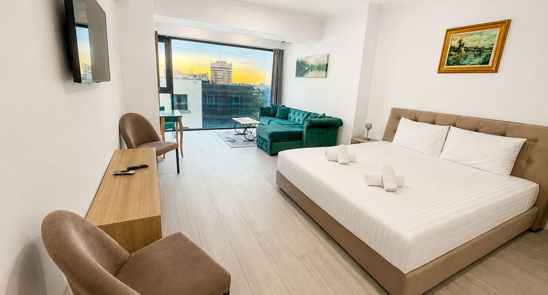 Superior Apartman pro 5 os. se 2 ložnicemi s částečným výhledem na moře - Maritimo ApartHotel Constanța, foto 72