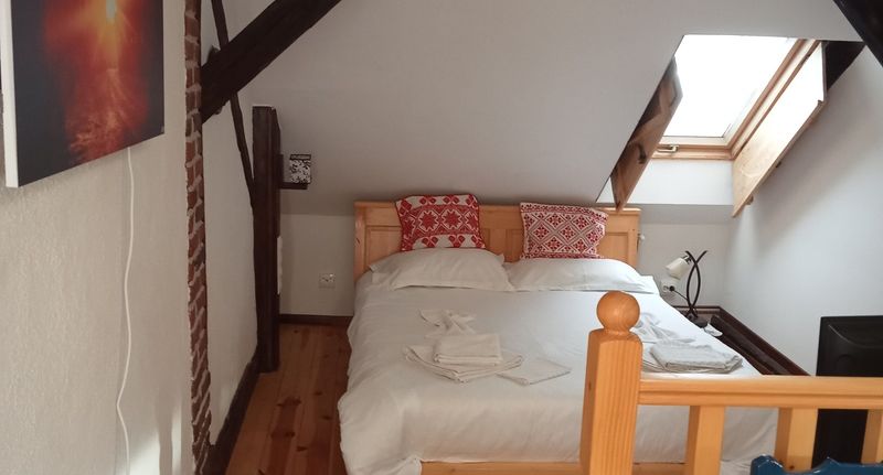Pokoj s koupelnou s manželskou postelí na poschodí - Residence Gölsch 161 Sânpetru, foto 1
