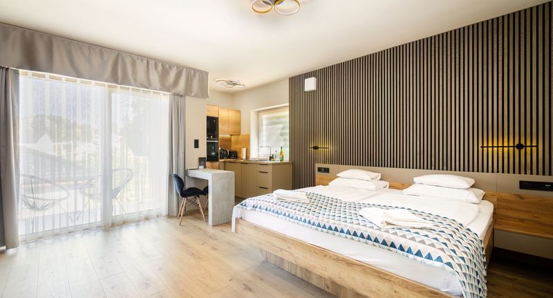 Deluxe Apartman s manželskou postelí s 1 ložnicí - Optimus Residence Apartmanház Balatonföldvár, foto 1