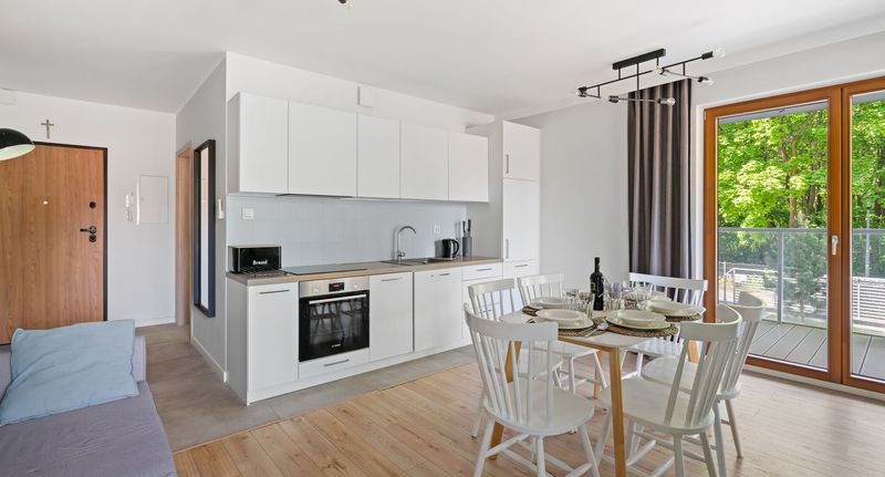 Apartman pro 6 os. se 2 ložnicemi - HoliApart in Nautikka Park przy plaży Krynica Morska, foto 1