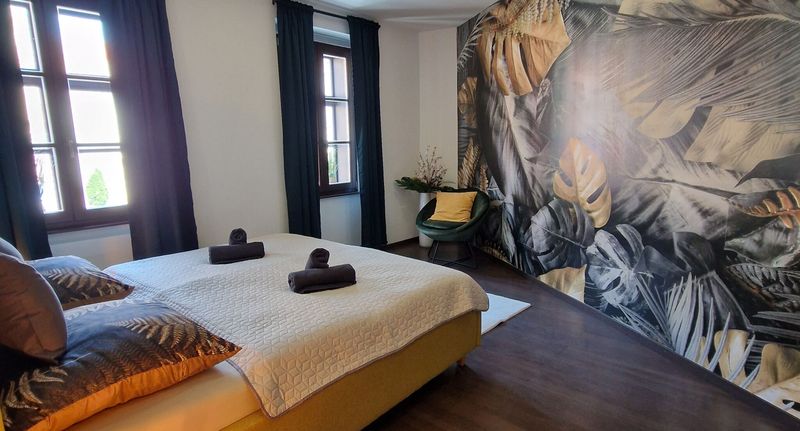 Superior Apartman s manželskou postelí s 1 ložnicí na poschodí (s možností přistýlky) - NewPearl Apartman Sopron, foto 1