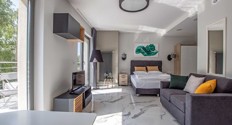 Apartman s balkónem s koupelnou pro 3 os. s 1 ložnicí - Apartamenty Szmaragdowa 10 Mielno, foto 1