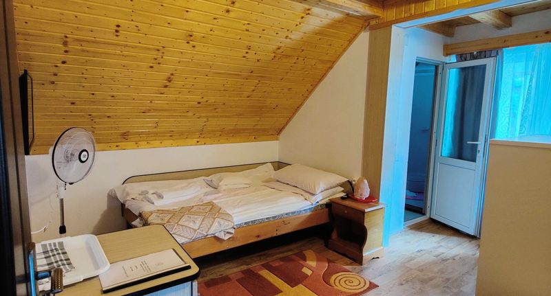 Manzárd Pokoj s balkónem s manželskou postelí - Casa Bebe Băile Olănești, foto 1
