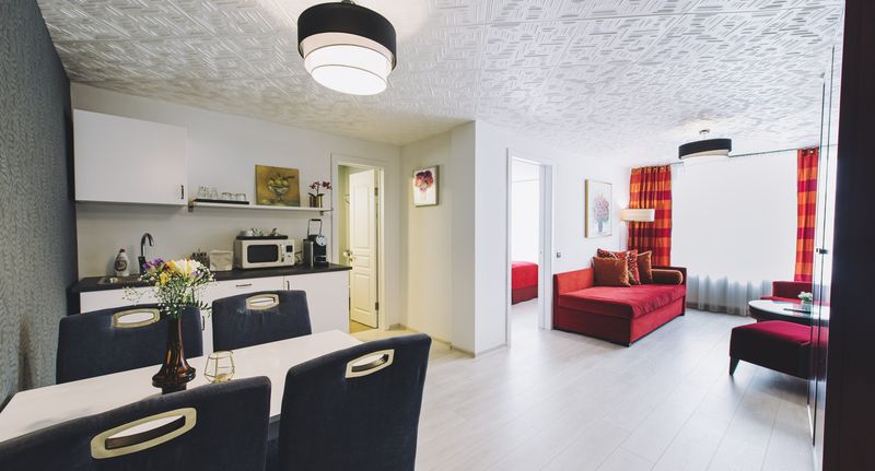Deluxe Apartman pro 3 os. se 2 ložnicemi - Derby ApartHotel Alba Iulia, foto 15