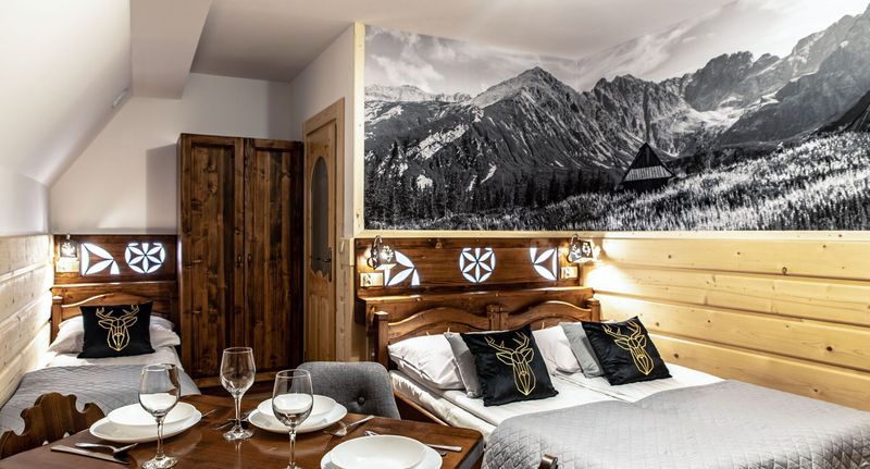 Deluxe Apartman pro 3 os. s 1 ložnicí s výhledem na hory - Zakątek pod Grapą Białka Tatrzańska, foto 4