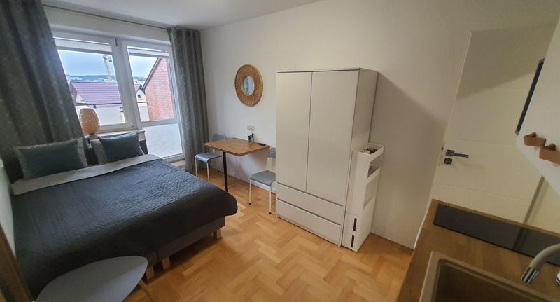 Pokoj s terasou s manželskou postelí s panoramou - Villa 52 Gdynia, foto 1
