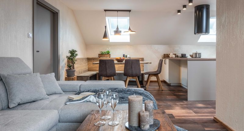 Apartman se sprchou s balkónem pro 6 os. - Apartmány La Pasta Bedřichov, foto 1