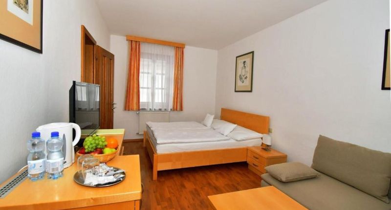 Pokoj se sprchou s manželskou postelí (s možností přistýlky) - Pension Na Ostrově Český Krumlov, foto 1