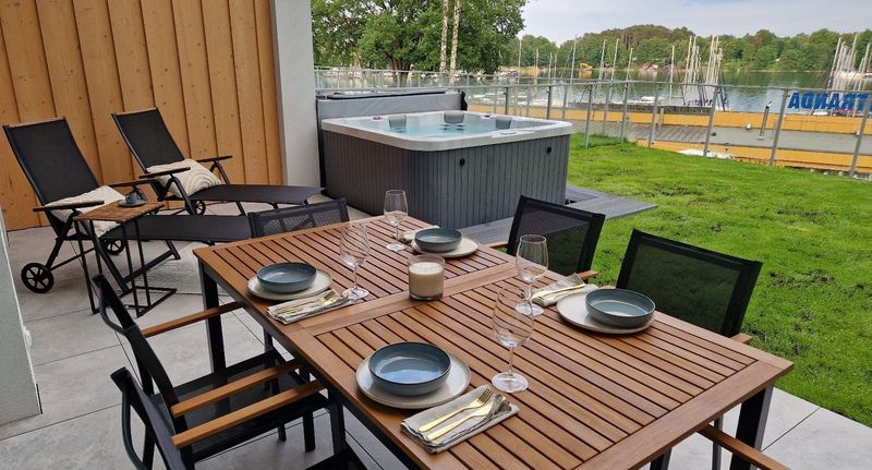 Deluxe Apartman pro 4 os. se 2 ložnicemi s výhledem na jezero - Apartamenty Stranda Residence z widokiem na jezioro - Giżycko, foto 95