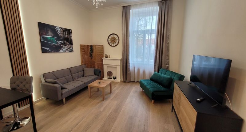 Deluxe Apartman (jako celek) s manželskou postelí s panoramou (s možností přistýlky) - Deco Studio City Residence Apartman Vác, foto 1