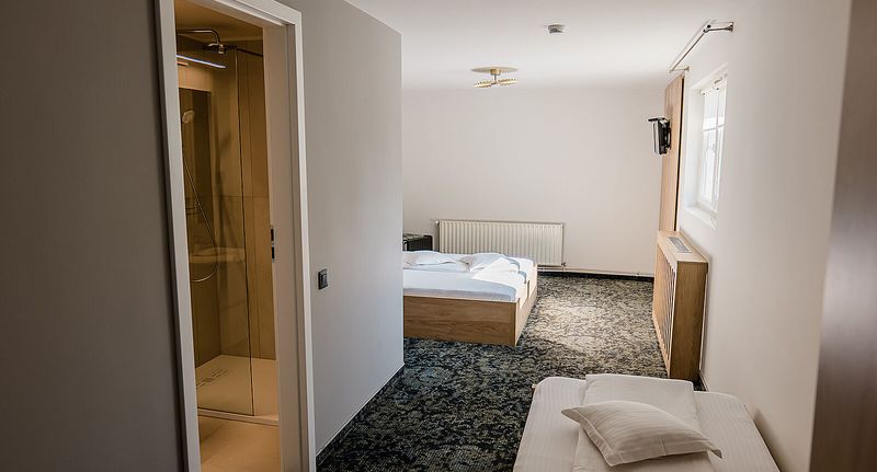 Pokoj pro 3 os. s výhledem do dvora na poschodí - Complex Turistic Căpuș & Spa Căpuşu Mare, foto 1